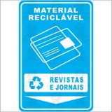 Material reciclável - Revistas e jornais 